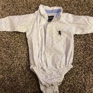 English laundry dress shirt onesie